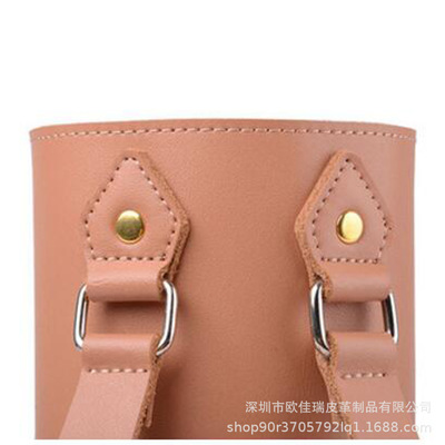 源頭廠家訂制批發(fā)酒水套 紅酒香檳酒收納包 真皮紅酒皮套